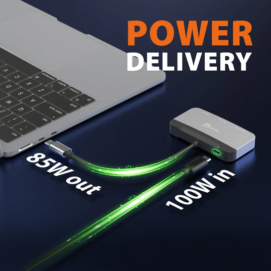J5Create JCA399G Power-Packed USB-C to HDMI 4K144Hz + Dual 10Gbps USB Ports + 100W PD Adapter – Built for Gamers & Creators 6 J5Create JCA399G Power-Packed USB-C to HDMI 4K144Hz + Dual 10Gbps USB Ports + 100W PD Adapter – Built for Gamers & Creators - Image 6