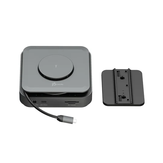 J5Create Ultimate JCD3199 USB-C Dual 4K HDMI Docking Station with 140W PD, 15W Wireless Charger, Gigabit Ethernet, USB 10Gbps Ports – Ideal for MacBook & Windows Laptops 4 J5Create Ultimate JCD3199 USB-C Dual 4K HDMI Docking Station with 140W PD, 15W Wireless Charger, Gigabit Ethernet, USB 10Gbps Ports – Ideal for MacBook & Windows Laptops - Image 4