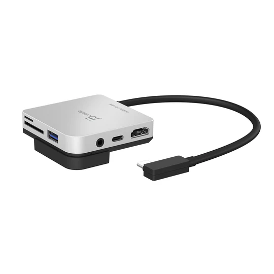 J5Create JCD612 Powerful USB-C to 4K 60Hz HDMI Travel Dock – Compact Connectivity Hub for iPad Pro and USB-C Devices