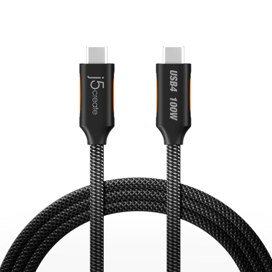 J5Create JUCX27L12 High-Performance USB4 40Gbps USB-C Cable with 100W PD & 8K Video Support