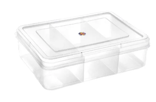 KANTON Partition 888 – Premium 3-Partition Plastic Storage Box for Long Items, Cash, Accessories | Transparent White Finish 3 KANTON Partition 888 – Premium 3-Partition Plastic Storage Box for Long Items, Cash, Accessories | Transparent White Finish - Image 3