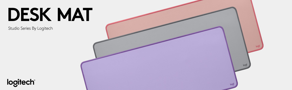 Logitech Studio Series Lavender Desk Mat with Anti-Slip Base