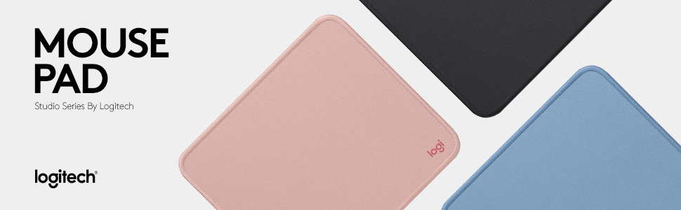 Logitech Studio Series Mouse Pad – Smooth Glide, Spill-Proof & Anti-Slip Desk Mat (Dark Rose) 9