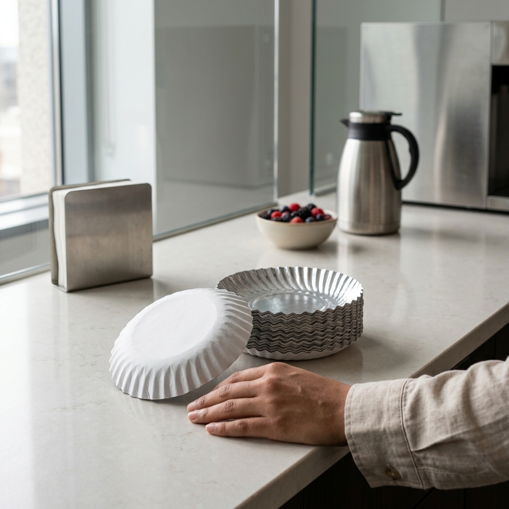 Silver Paper Plate No. 1 – Premium Disposable Plates for Events, Office & Home Use (25-30 Pcs) 2 Silver Paper Plate No. 1 – Premium Disposable Plates for Events, Office & Home Use (25-30 Pcs) - Image 2