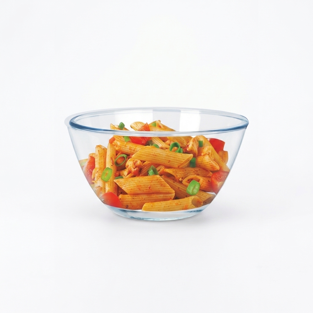 Premium Borosilicate Glass Bowl (800ml) – Solid, Transparent Mixing/Serving Bowl for Gravies, Salads, Chaat & More