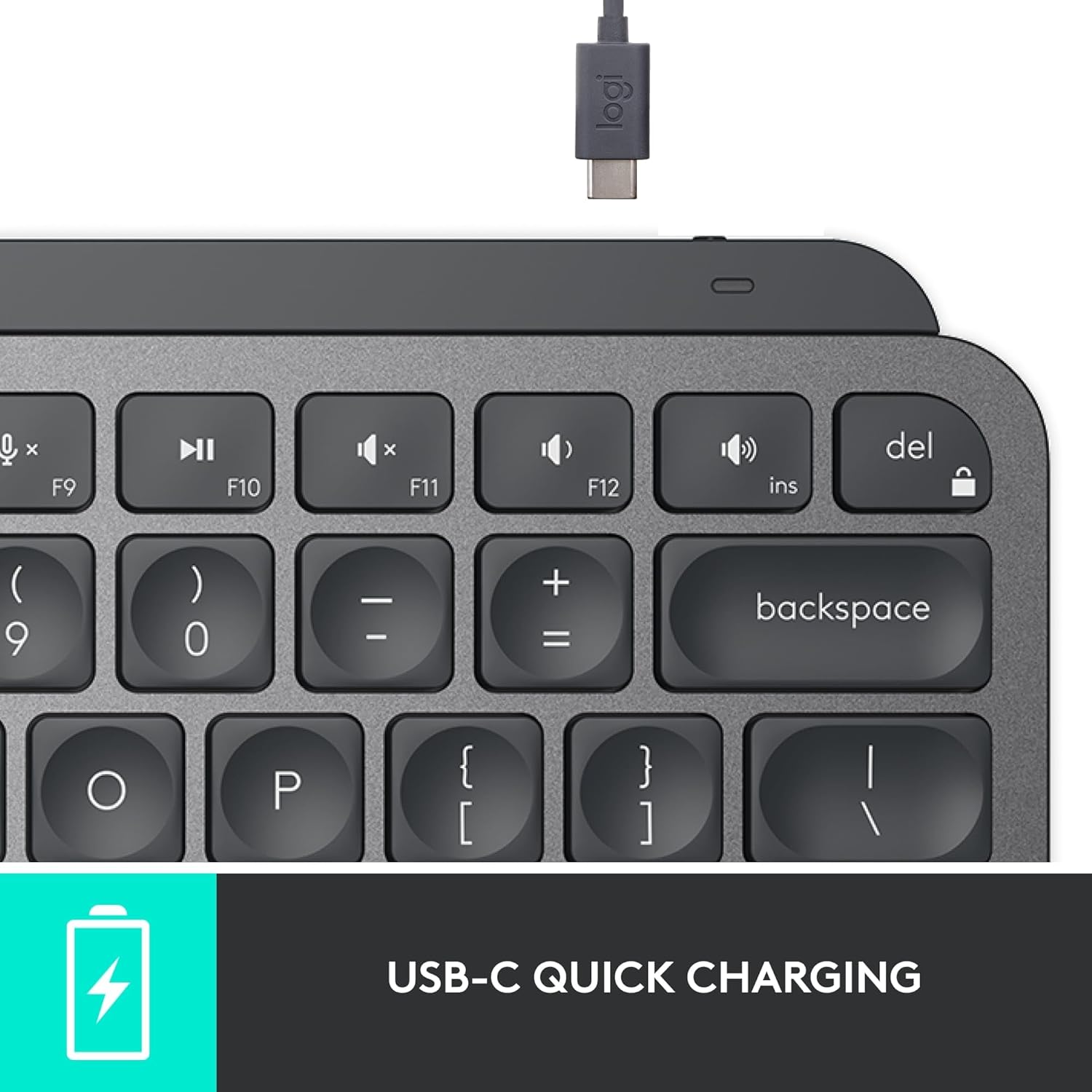 Logitech MX Keys Mini Wireless Illuminated Keyboard – Compact Metal Build with Smart Keys, Backlighting & Multi-Device Bluetooth Connectivity (Graphite) 10 Logitech MX Keys Mini Wireless Illuminated Keyboard – Compact Metal Build with Smart Keys, Backlighting & Multi-Device Bluetooth Connectivity (Graphite) - Image 10