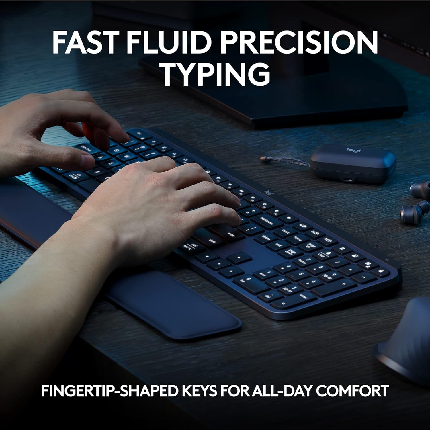 Logitech G Keys S Wireless Keyboard – Premium Low Profile Quiet Typing with Programmable Keys & Backlighting for Windows, Mac, Linux, Chrome (Graphite) 2 Logitech G Keys S Wireless Keyboard – Premium Low Profile Quiet Typing with Programmable Keys & Backlighting for Windows, Mac, Linux, Chrome (Graphite) - Image 2