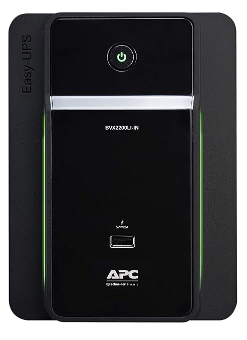 APC Easy UPS BVX2200LI-IN | Powerful Line-Interactive 2200VA Backup with AVR – Ideal for Home & Office