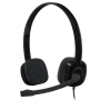Logitech H151 Stereo Headset with Rotating Noise-Reducing Microphone – Black