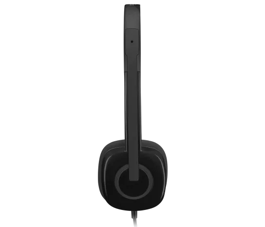 Logitech H151 Stereo Headset – Clear Stereo Sound, Noise-Reducing Mic, In-line Controls, Lightweight Adjustable Fit – Black 4 Logitech H151 Stereo Headset – Clear Stereo Sound, Noise-Reducing Mic, In-line Controls, Lightweight Adjustable Fit – Black - Image 4