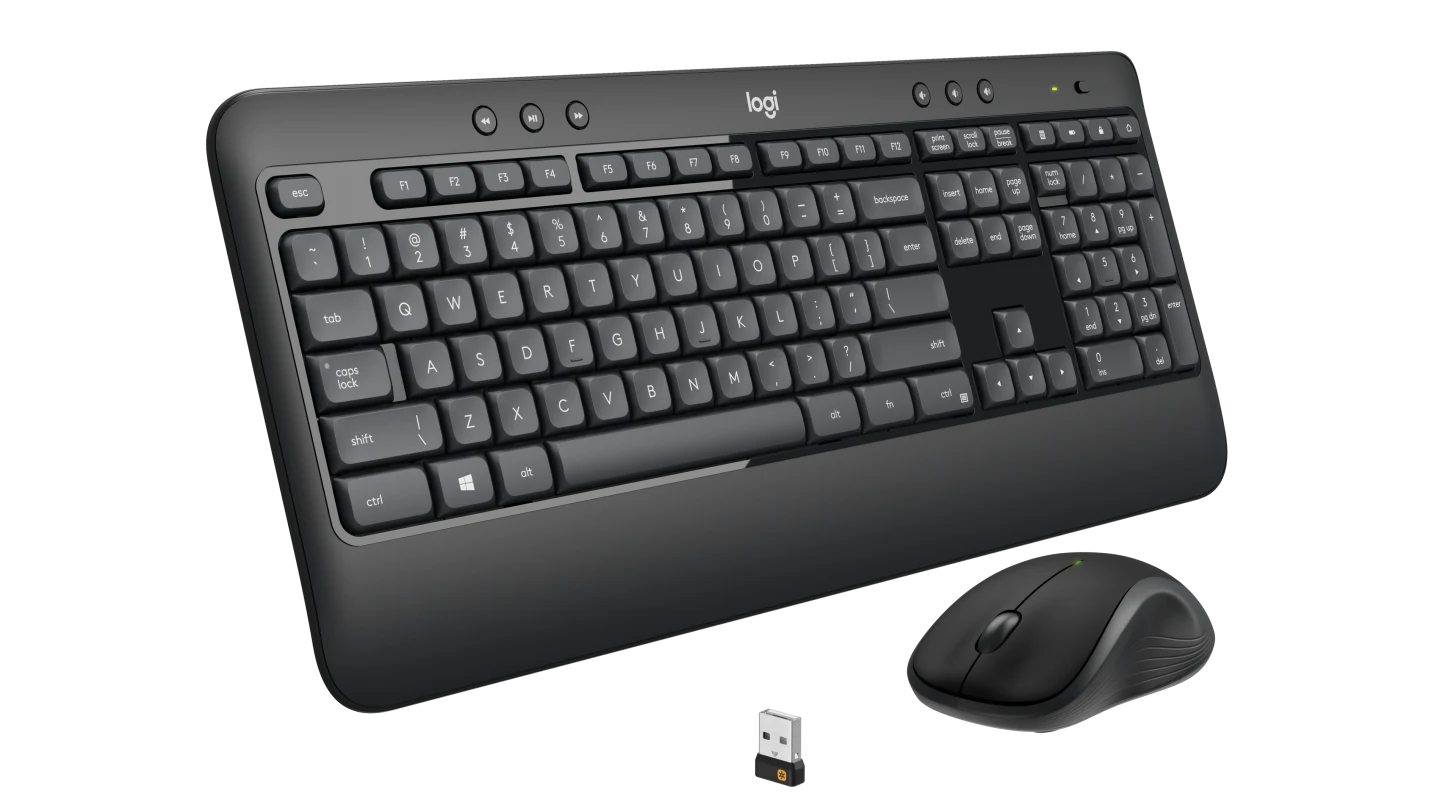Logitech MK540 Advanced – Precision Wireless Keyboard & Mouse Combo with Palm Rest, Contoured Comfort Mouse, and Long Battery Life (Carbon) 6