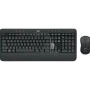 Logitech MK540 Advanced Wireless Keyboard and Mouse Combo with Palm Rest – Carbon