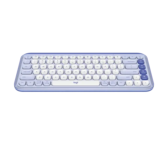 Logitech POP Icon Keys – Bold & Compact Bluetooth Wireless Keyboard with Customisable Action Keys, Easy-Switch Multi-Device Pairing, 36-Month Battery Life – Lilac & Off White English