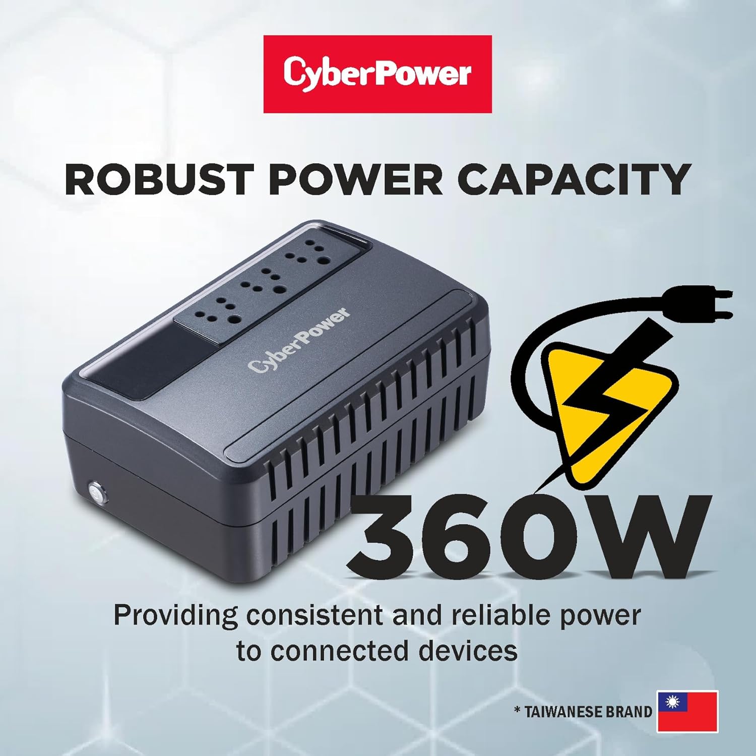 CyberPower BU600E-IN Line-Interactive UPS – 600VA / 360W, AVR, Fire-Resistant, Generator-Compatible, 30 Min Backup @ 60W 7 CyberPower BU600E-IN Line-Interactive UPS – 600VA / 360W, AVR, Fire-Resistant, Generator-Compatible, 30 Min Backup @ 60W - Image 7