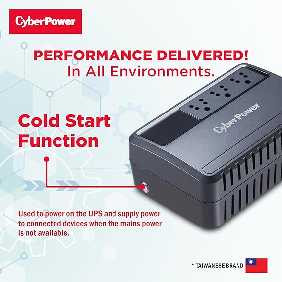 CyberPower BU600E-IN Line-Interactive UPS – 600VA / 360W, AVR, Fire-Resistant, Generator-Compatible, 30 Min Backup @ 60W 4 CyberPower BU600E-IN Line-Interactive UPS – 600VA / 360W, AVR, Fire-Resistant, Generator-Compatible, 30 Min Backup @ 60W - Image 4