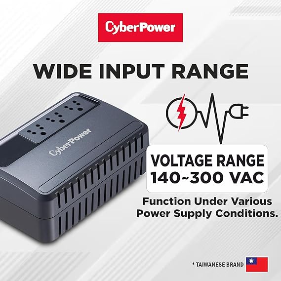 CyberPower BU600E-IN Line-Interactive UPS – 600VA / 360W, AVR, Fire-Resistant, Generator-Compatible, 30 Min Backup @ 60W 6 CyberPower BU600E-IN Line-Interactive UPS – 600VA / 360W, AVR, Fire-Resistant, Generator-Compatible, 30 Min Backup @ 60W - Image 6