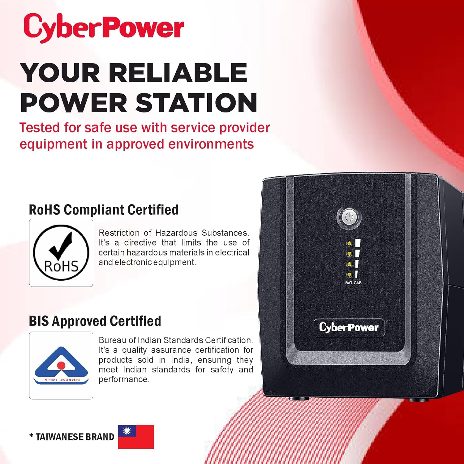 CyberPower UPS UT1200E Line-Interactive – 1200VA / 720W, AVR, Generator-Compatible, 4 Outlets, 65 Min Backup at 60W 8 CyberPower UPS UT1200E Line-Interactive – 1200VA / 720W, AVR, Generator-Compatible, 4 Outlets, 65 Min Backup at 60W - Image 8