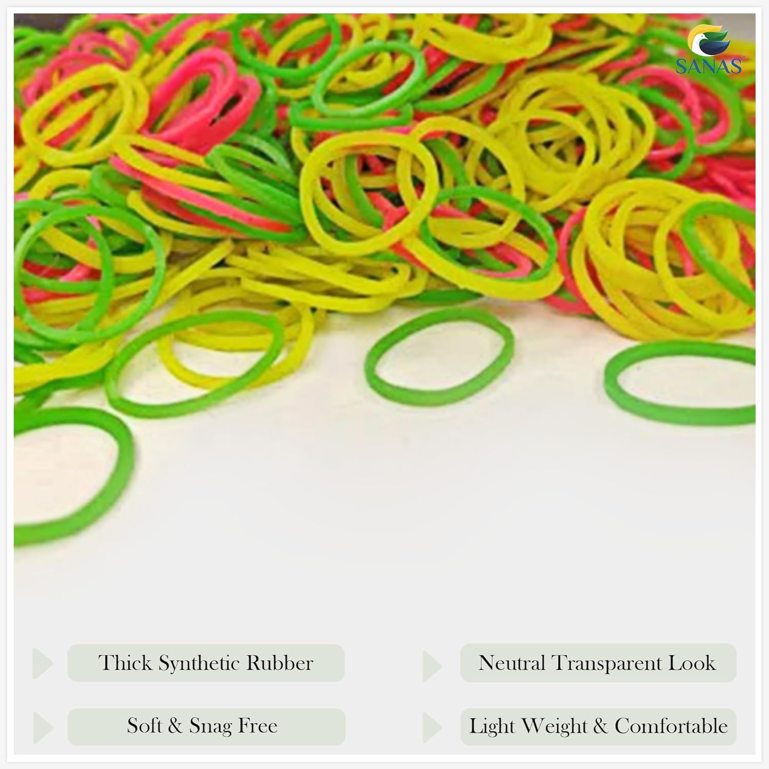 Rubber Band Fluorescent Color (1.5 Inch) – 500gm Pack