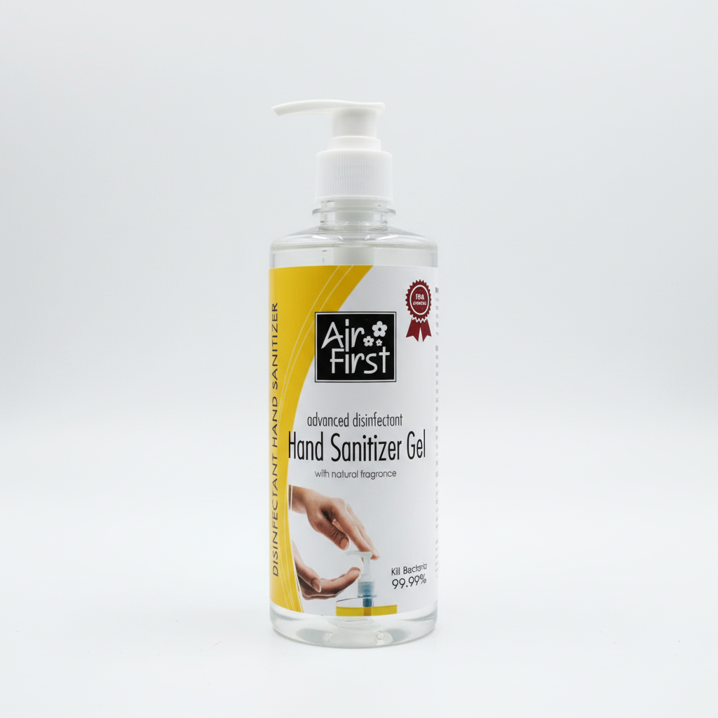 Air First Hand Sanitizer Gel – 500 ml Pump Bottle | Advanced Disinfectant for Home, Office & Workplace Hygiene
