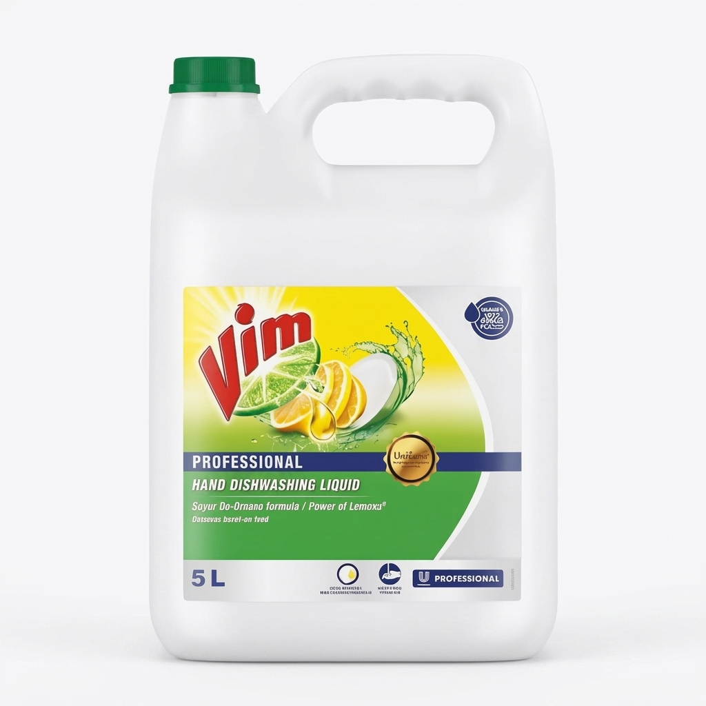 Vim Pro Powerful Dishwash Liquid 5L Lemon – Heavy Duty Grease Cleaning for Commercial Kitchen & Pantry Use