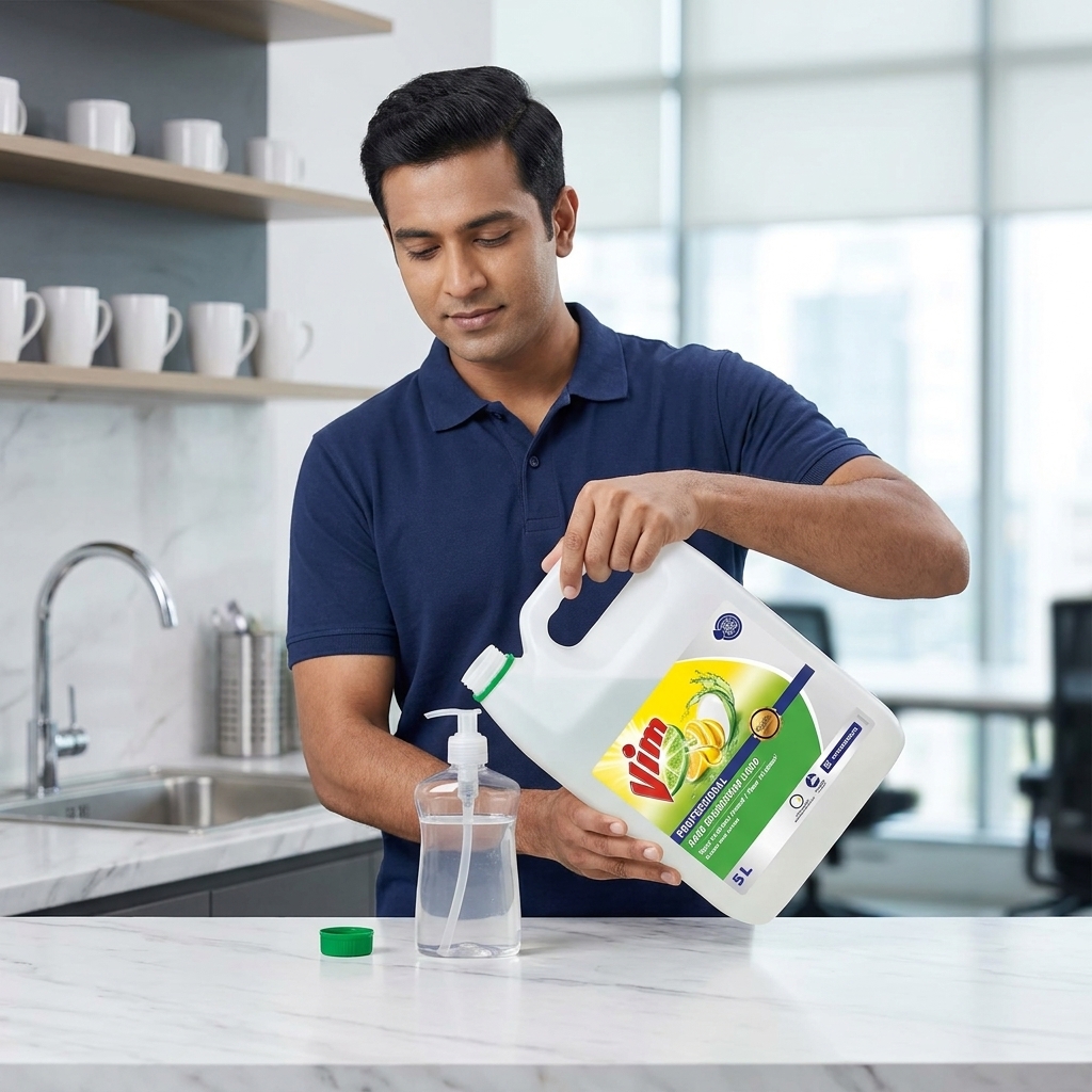 Vim Pro Powerful Dishwash Liquid 5L Lemon – Heavy Duty Grease Cleaning for Commercial Kitchen & Pantry Use 3 Vim Pro Powerful Dishwash Liquid 5L Lemon – Heavy Duty Grease Cleaning for Commercial Kitchen & Pantry Use - Image 3