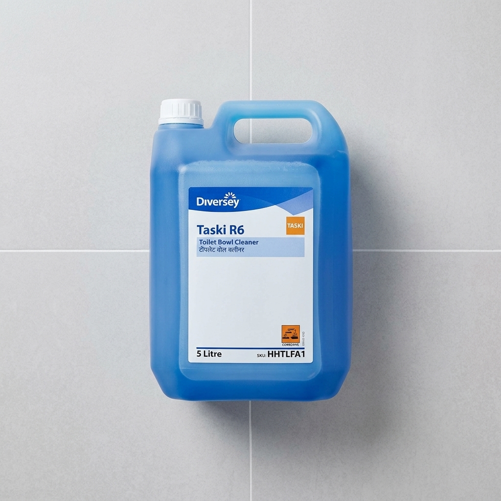Diversey Taski R6 Powerful Toilet Bowl Cleaner – 5 Litre | Heavy Duty Disinfectant with Floral Fragrance 5 Diversey Taski R6 Powerful Toilet Bowl Cleaner – 5 Litre | Heavy Duty Disinfectant with Floral Fragrance