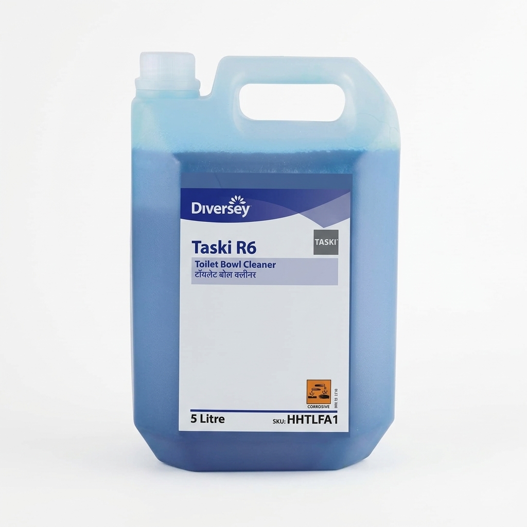 Diversey Taski R6 Powerful Toilet Bowl Cleaner – 5 Litre | Heavy Duty Disinfectant with Floral Fragrance