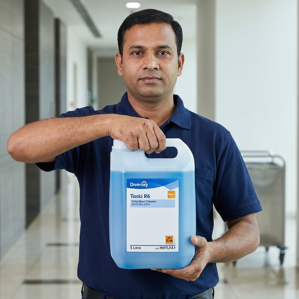 Diversey Taski R6 Powerful Toilet Bowl Cleaner – 5 Litre | Heavy Duty Disinfectant with Floral Fragrance 3 Diversey Taski R6 Powerful Toilet Bowl Cleaner – 5 Litre | Heavy Duty Disinfectant with Floral Fragrance - Image 3