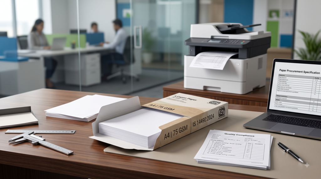 BIS Standards for Copier Paper in India: What IS 14490:2024 Means for Buyers 2 A4 paper, BIS, BIS certification, Copier paper, GSM, IS 14490:2024, ISI mark, office paper, office stationery, Office Supplies, paper brightness, paper moisture, paper opacity, paper procurement, paper quality, paper standards India, plain copier paper, Printing Paper, procurement, Wisycart