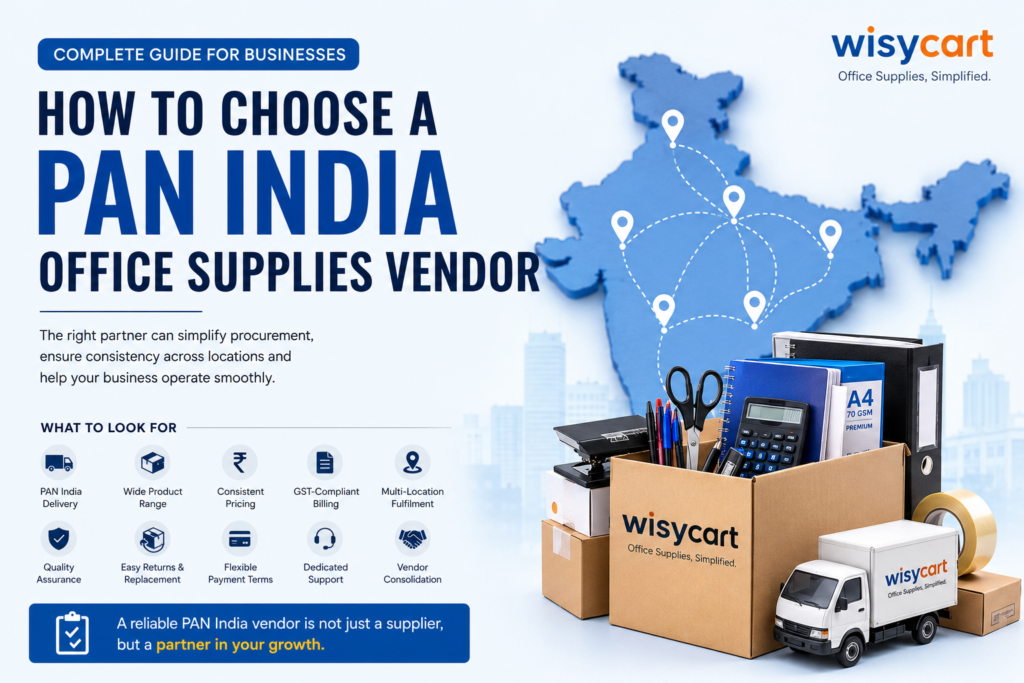 bulk office supplies, bulk stationery supplier, business stationery supplier, centralized procurement, corporate office supplies, corporate stationery supplier, multi-location procurement, office procurement, office stationery supplier, office supplies delivery, office supplies India, office supplies procurement, office supplies supplier India, office supplies vendor, PAN India office supplies, PAN India stationery supplier, stationery procurement, stationery vendor