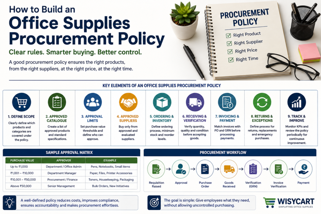 admin procurement, administration, corporate procurement, inventory management, office procurement, office stationery, office supplies procurement, procurement management, procurement policy, procurement process, procurement professionals, procurement strategy, purchasing policy, spend management, supplier management, Wisycart