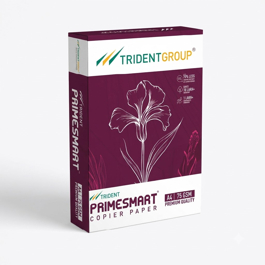 Trident PrimeSmart A4 Paper 75 GSM | Sustainable Copier Paper – Pack of 20 Reams (500 Sheet each)