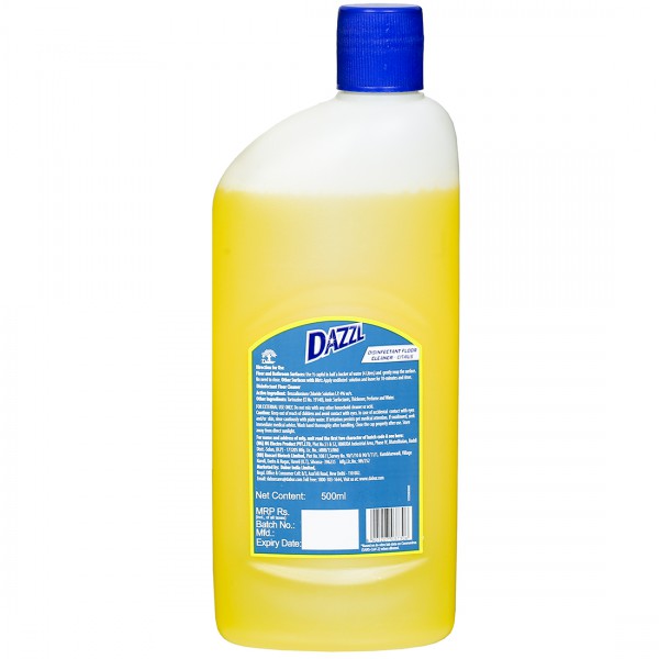 Dazzl Disinfectant Floor Cleaner 500 ML - Citrus 3 Dazzl floor cleaner, Dazzl citrus floor cleaner, Dazzl disinfectant cleaner, citrus floor cleaning liquid, floor cleaner 500 ml, disinfectant floor cleaning liquid, floor cleaning solution, household floor cleaner, floor cleaner for bathrooms, floor cleaner for offices, floor cleaning products, floor cleaner with free Sanifresh